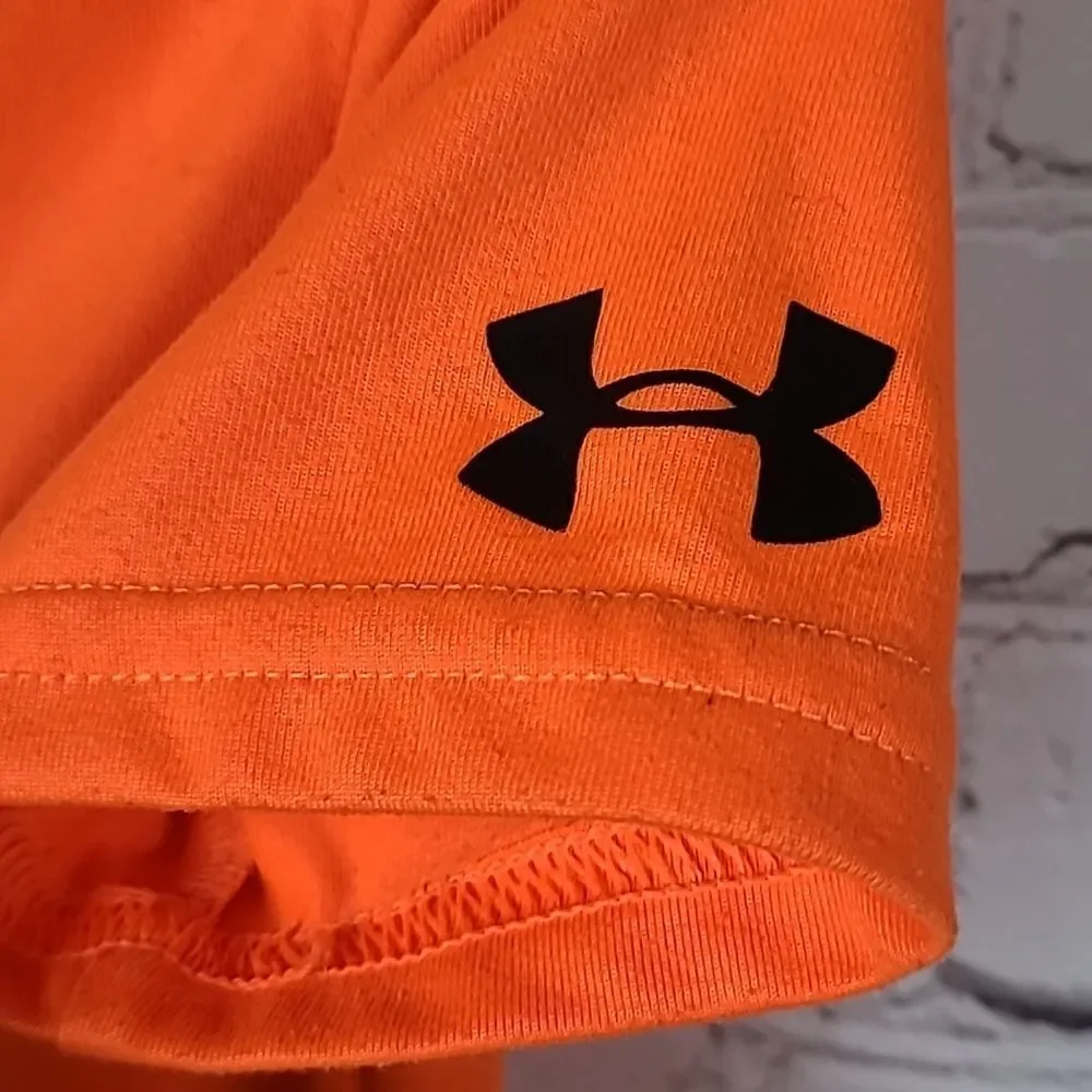 Under Armour Neon Orange Superman Athletic Jersey Short Sleeve Shirt Boys 2T
